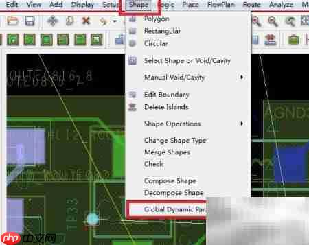 Allegro铺铜过孔避让设置