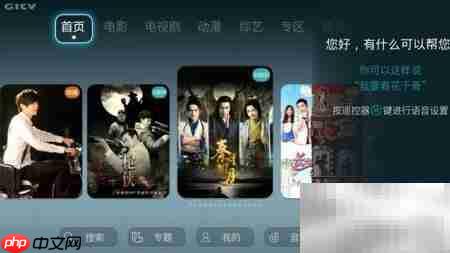 荣耀盒子语音搜片看记录