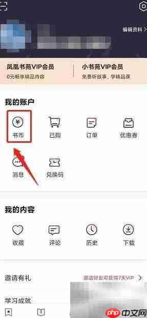 凤凰书苑书币充值指南