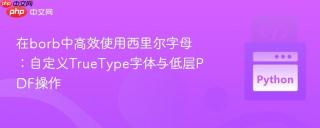 在borb中高效使用西里尔字母：自定义TrueType字体与低层PDF操作