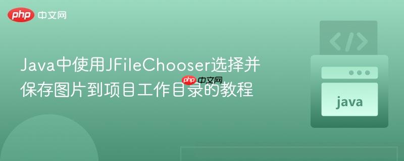 Java中使用JFileChooser选择并保存图片到项目工作目录的教程