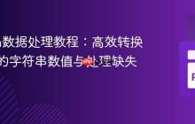 Python数据处理教程：高效转换带单位的字符串数值与处理缺失值