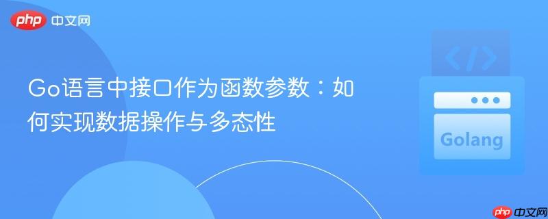 Go语言中接口作为函数参数:如何实现数据操作与多态性
