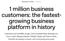 OpenAI 达成百万企业客户里程碑