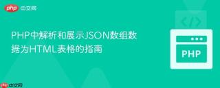 PHP中解析和展示JSON数组数据为HTML表格的指南