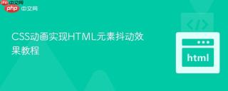 CSS动画实现HTML元素抖动效果教程