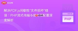 解决PDF.js间歇性“文件损坏”错误：PHP流式传输与服务器配置深度解析
