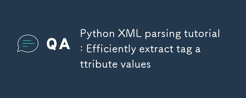 Python XML解析教程：高效提取標籤屬性值