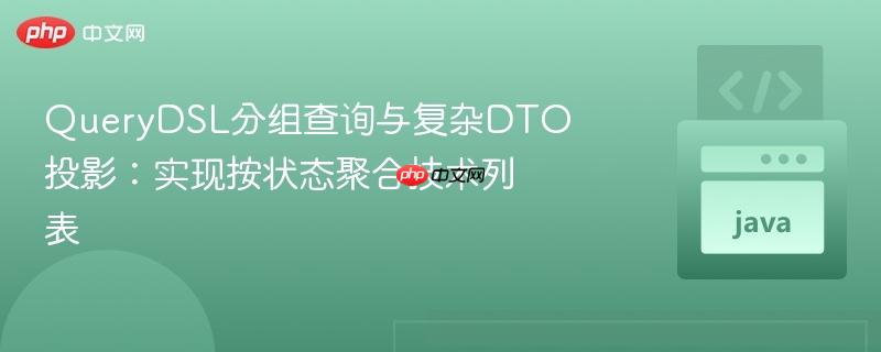 querydsl分组查询与复杂dto投影:实现按状态聚合技术列表
