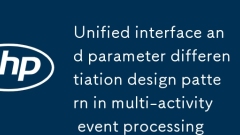 Einheitliches Entwurfsmuster für die Schnittstellen- und Parameterdifferenzierung in der Ereignisverarbeitung mit mehreren Aktivitäten