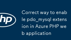 Richtige Methode zum Aktivieren der pdo_mysql-Erweiterung in der Azure PHP-Webanwendung