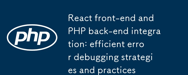 React-Front-End- und PHP-Back-End-Integration: effiziente Strategien und Praktiken zur Fehlerbehebung