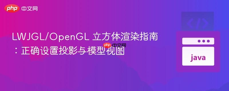 LWJGL/OpenGL 立方体渲染指南:正确设置投影与模型视图