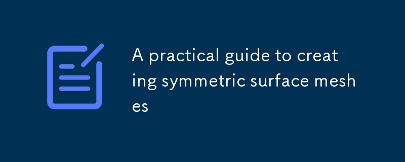 創建對稱表面網格的實用指南