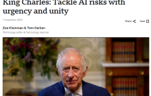 英伟达黄仁勋称英国查尔斯国王给他一封信，提醒注意 AI 风险