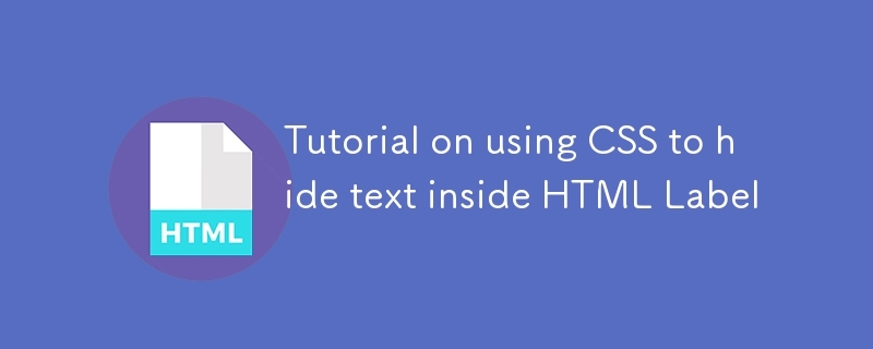 利用CSS隱藏HTML Label內部文本的教程