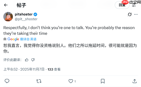 CDPR调侃《GTA6》延期 引发玩家抨击:你也配开玩笑?