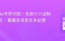 Unicode字符识别：告别十六进制边界误区，掌握多语言文本处理核心