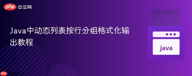Java中动态列表按行分组格式化输出教程