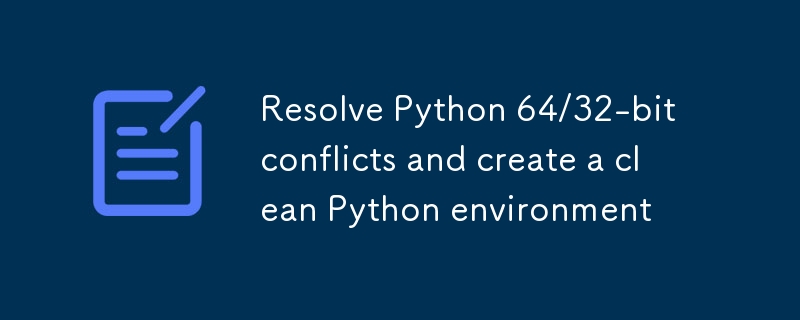 解决Python 64/32位冲突，打造干净的Python环境