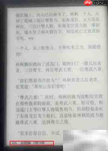 Kindle阅读进度查看技巧