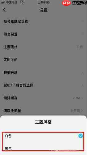 《酷狗音乐概念版》皮肤更换方法