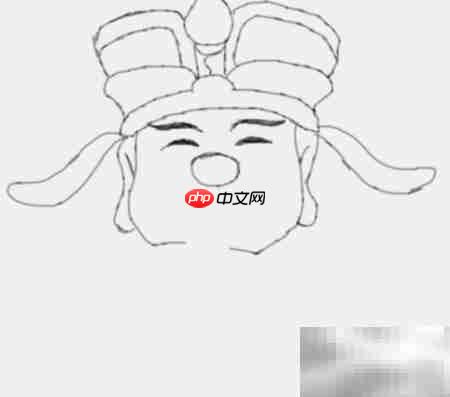 简笔画财神绘制步骤