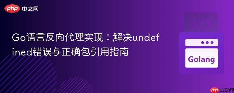 Go语言反向代理实现:解决undefined错误与正确包引用指南
