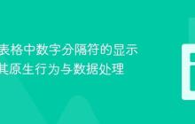 HTML表格中数字分隔符的显示：理解其原生行为与数据处理