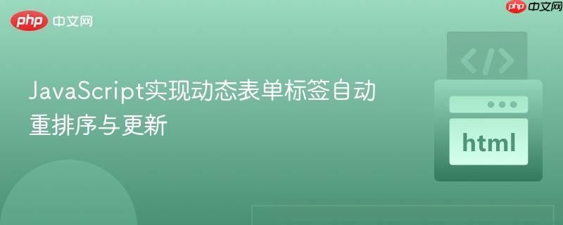 JavaScript实现动态表单标签自动重排序与更新
