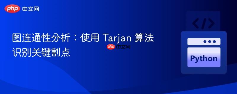 图连通性分析:使用 tarjan 算法识别关键割点