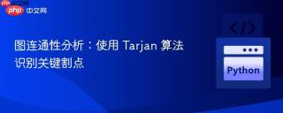 图连通性分析：使用 Tarjan 算法识别关键割点