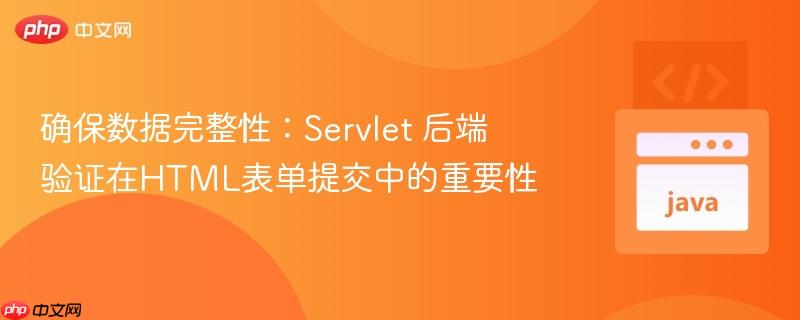 确保数据完整性:Servlet 后端验证在HTML表单提交中的重要性