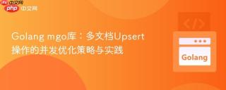 Golang mgo库：多文档Upsert操作的并发优化策略与实践
