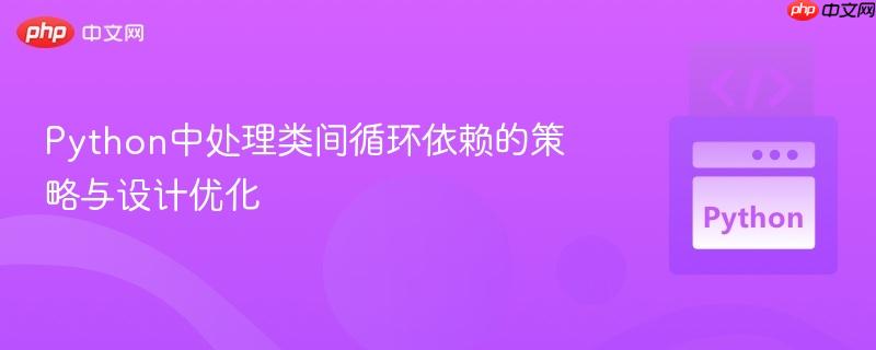 Python中处理类间循环依赖的策略与设计优化