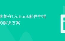 HTML表格在Outlook邮件中堆叠问题的解决方案