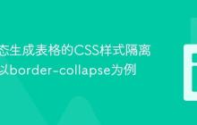 解决动态生成表格的CSS样式隔离问题：以border-collapse为例