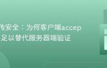 文件上传安全：为何客户端accept属性不足以替代服务器端验证