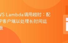 解决AWS Lambda调用超时：配置HTTP客户端以处理长时间运行的函数
