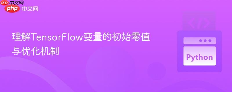 理解TensorFlow变量的初始零值与优化机制
