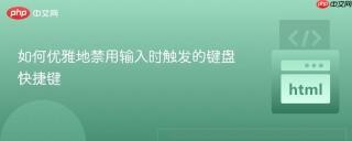 如何优雅地禁用输入时触发的键盘快捷键