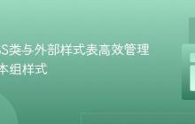 通过CSS类与外部样式表高效管理特定文本组样式