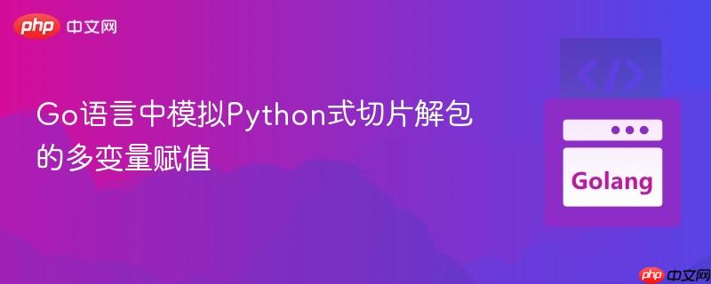 Go语言中模拟Python式切片解包的多变量赋值
