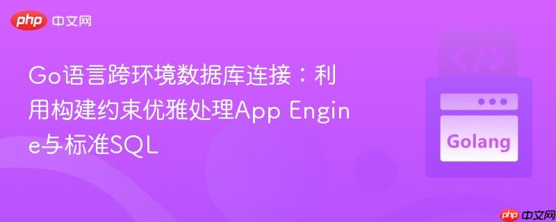 Go语言跨环境数据库连接：利用构建约束优雅处理App Engine与标准SQL
