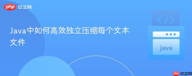 Java中如何高效独立压缩每个文本文件