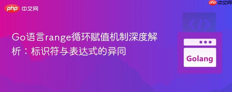Go语言range循环赋值机制深度解析:标识符与表达式的异同