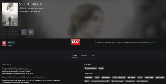 《寂静岭2RE》微软商店页面泄露：11月21日登Xbox