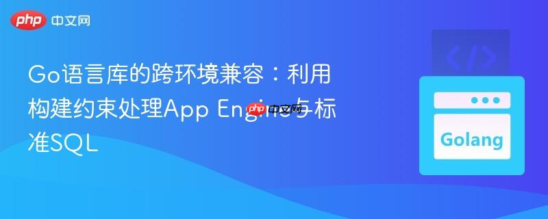 go语言库的跨环境兼容:利用构建约束处理app engine与标准sql
