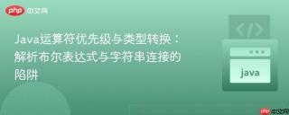Java运算符优先级与类型转换：解析布尔表达式与字符串连接的陷阱