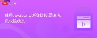 使用javascript检测浏览器麦克风权限状态